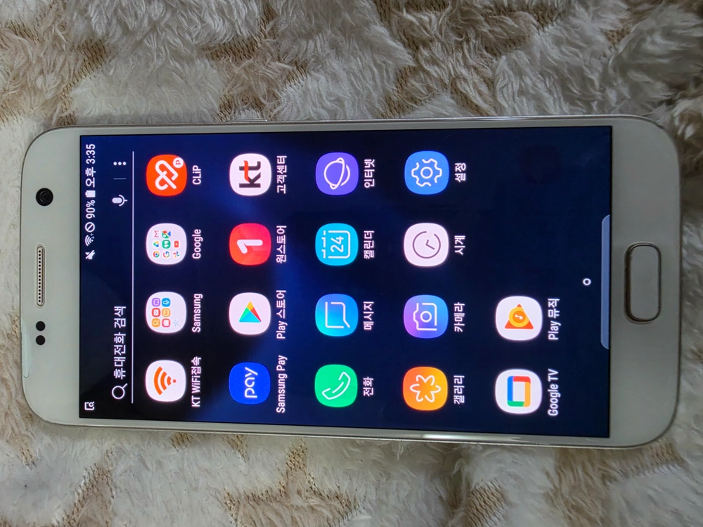 삼성휴대폰 갤럭시 S7 .SM-G930K.32GB.흰색 잔상있음좌측상단파손없으니안촉칠벗겨짐(사진참고) 이미지