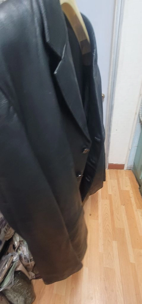 [미착용 새상품] OXBL 프리미엄 천연 양가죽 블레이저 자켓 (블랙, 105호) 실물로 보면 인조가죽과는 차원이 이미지