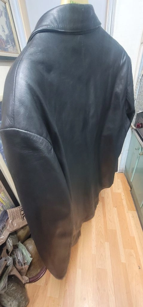 [미착용 새상품] OXBL 프리미엄 천연 양가죽 블레이저 자켓 (블랙, 105호) 실물로 보면 인조가죽과는 차원이 이미지