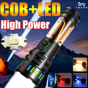 새제품 고성능 COB+LED 충전식 손전등 캠핑 랜턴 이미지