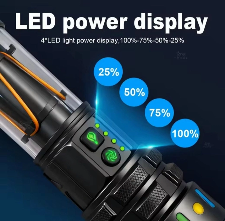 새제품 고성능 COB+LED 충전식 손전등 캠핑 랜턴 이미지