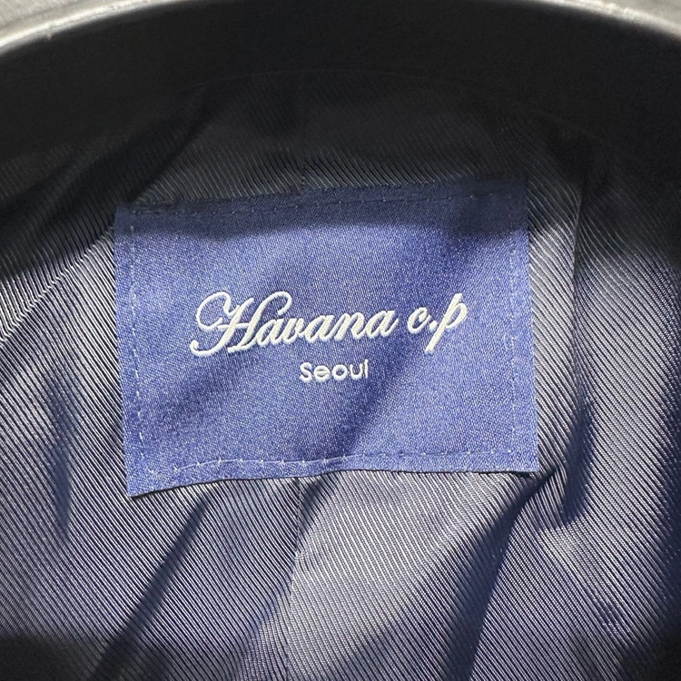 하바나컴퍼니 HAVANA COMPANY 트위드 체크 블레이저 마이 자켓 정장 수트 슬림핏 클래식 그레이 남성 48 이미지