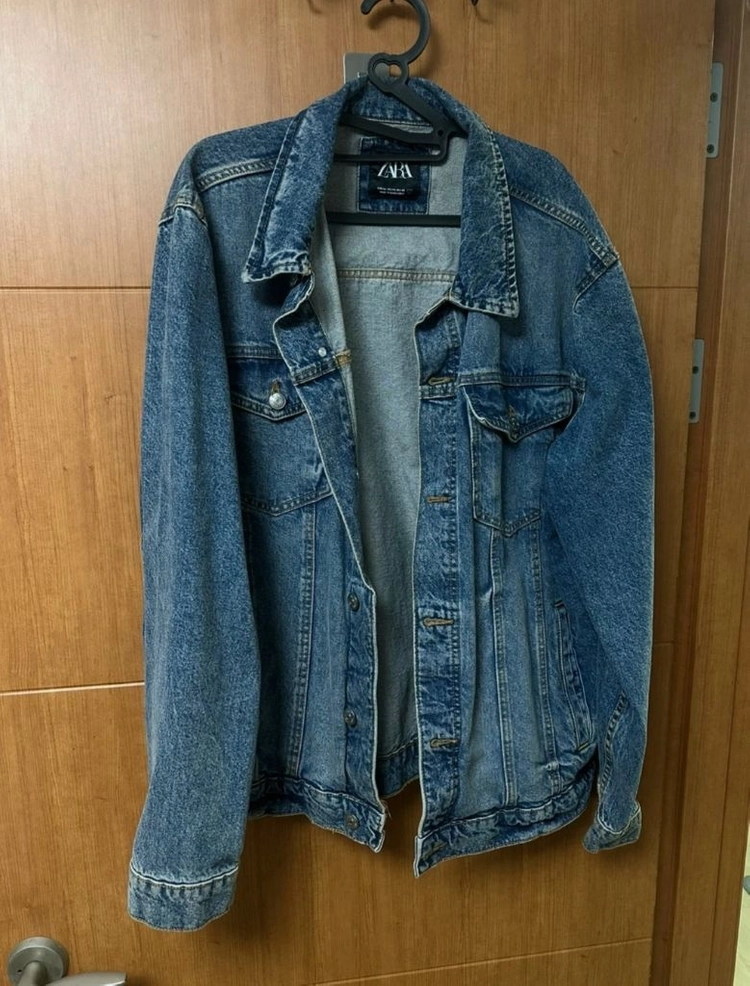 [XXL/1회착] 자라 데님 빈티지 중청 청자켓 이미지