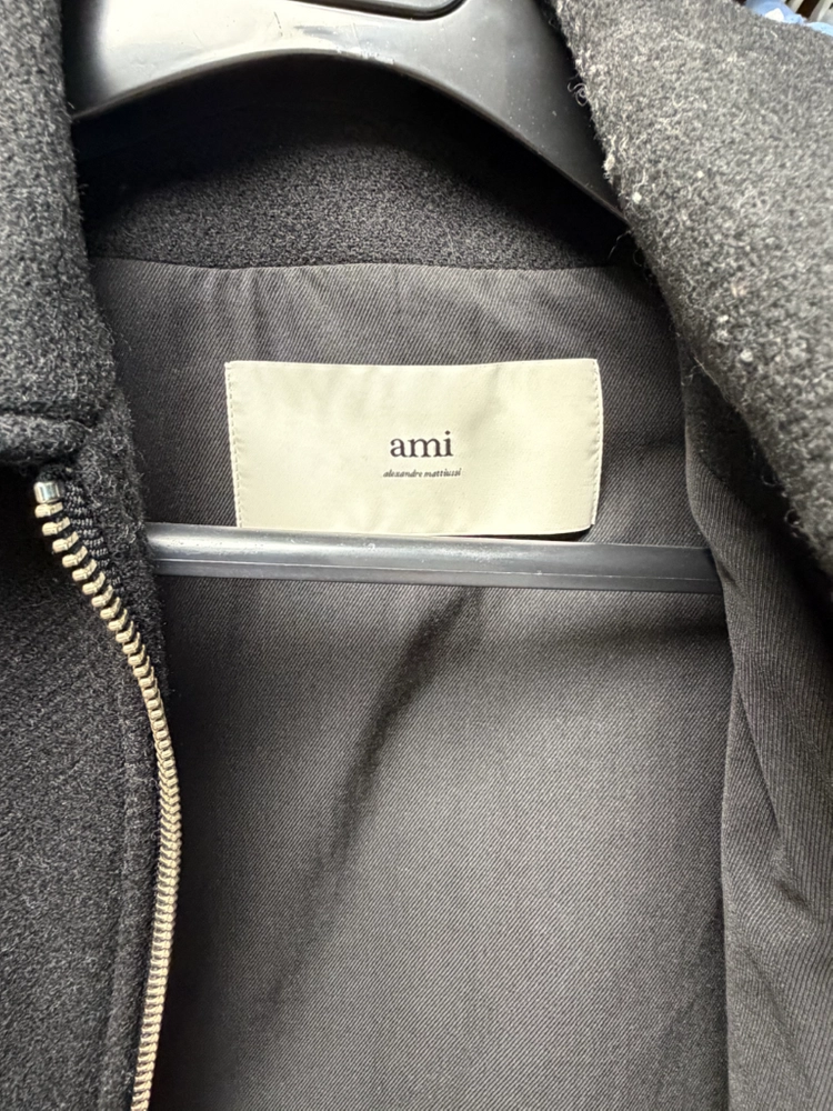 아미 24fw 하트 로고 울 블루종 자켓 M 이미지