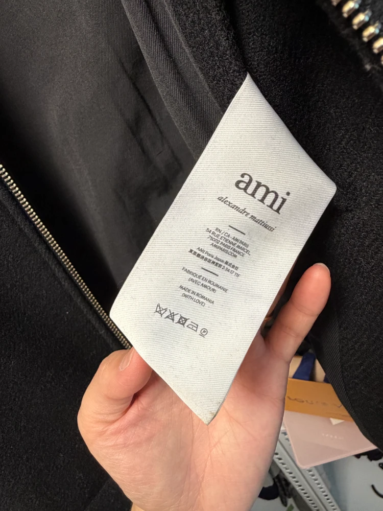 아미 24fw 하트 로고 울 블루종 자켓 M 이미지