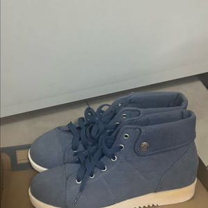 데님 하이탑 스니커즈 블루 240 이미지