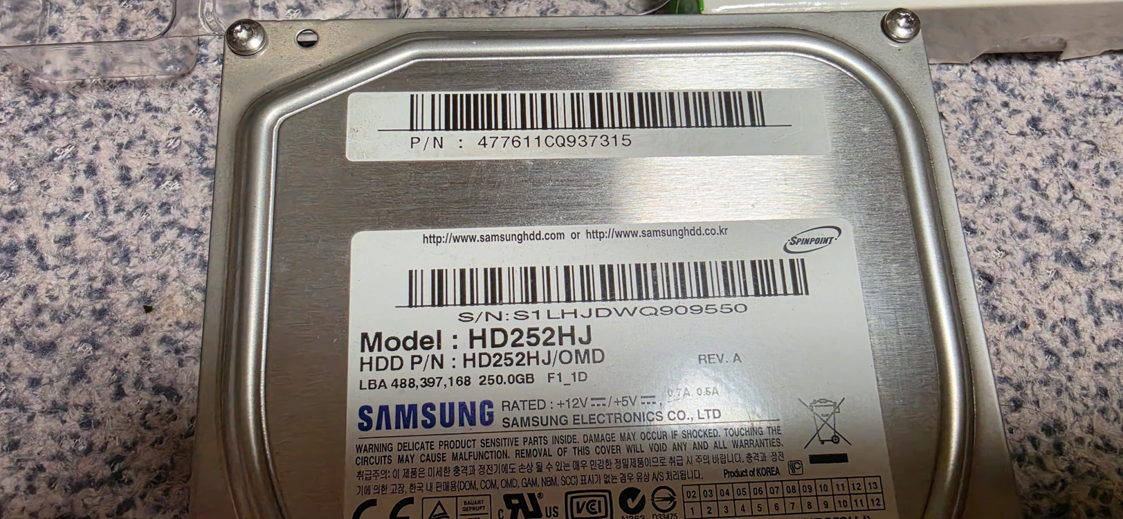 WD Green 240GB SATA SSD + 삼성 250기가HD 이미지
