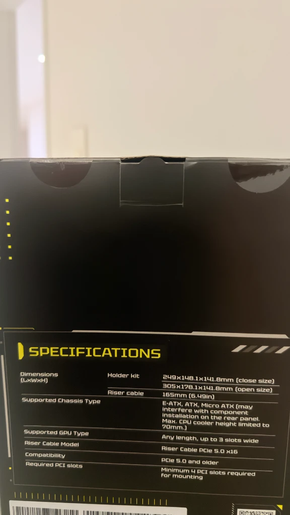 미개봉 msi 라이저킷 5.0 vertical graphics card holder 쿨마 kit v3 동일제품 이미지