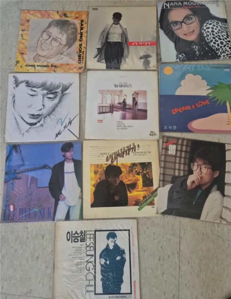 추억의 LP 레코드 10장 일괄판매 카페 레코드 엘피판 카페용품 카페소품조용필 이미지