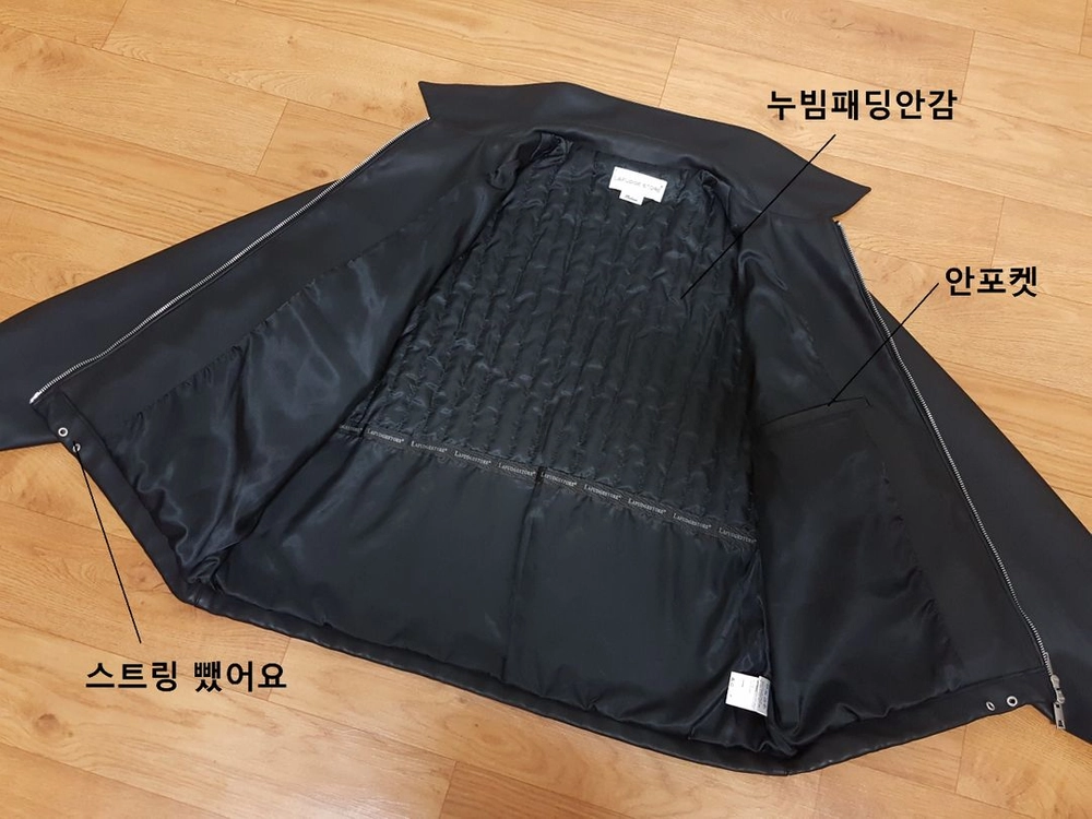 2착)라퍼지스토어 버핑레더자켓/소가죽자켓/매트블랙 M/95-100 이미지