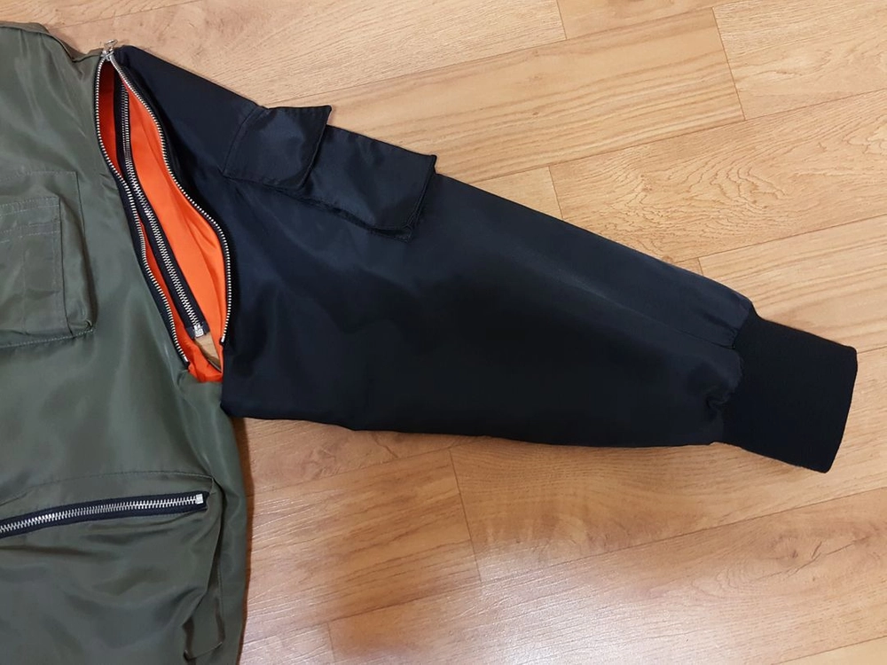 넥스트도어립스 하프앤하프 MA-1/얇은패딩 항공점퍼 105안팎 거의새것 이미지