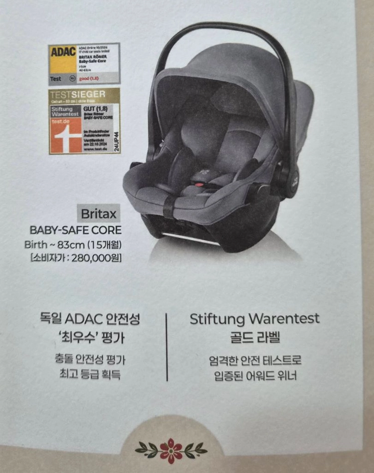 브라이텍스 바구니카시트(미개봉 새상품) 이미지