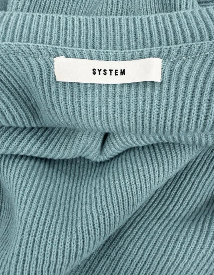 SYSTEM 시스템 울 세이지블루 오버핏 니트 롱 원피스 F 이미지