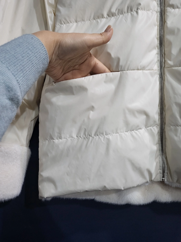 마르코폴로 리버시블 인조밍크 구스다운 자켓 이미지