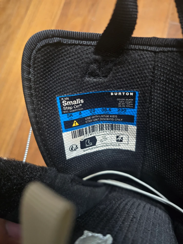 [판매] 2526 버튼 BURTON 키즈 스텝온 부츠 스몰스 230mm 이미지