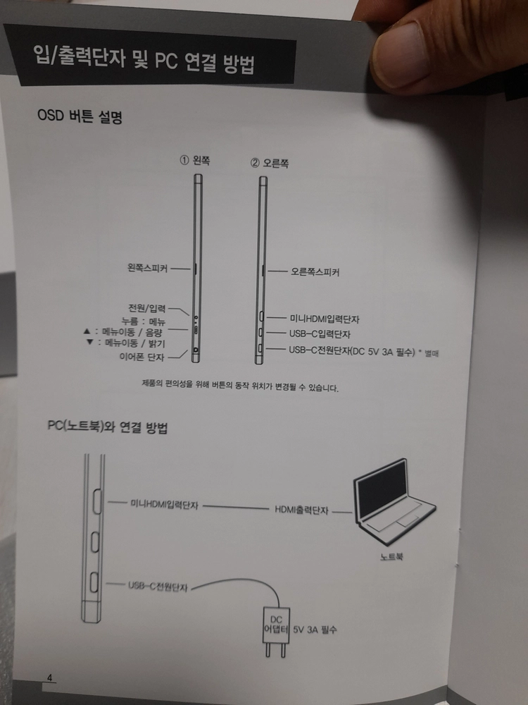 새제품 모넥스 14인치 FHD 터치지원 태블릿모니터 (컴퓨터모니터,휴대폰연결가능) 착불8만 이미지