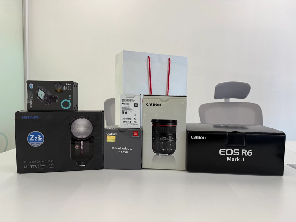 일괄, 개별)캐논 EOS R6 Mark II + EF 24-70mm F2.8 II USM(신계륵) + 추가구성품 이미지