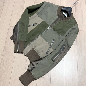 3.1 Phillip Lim <정가 90만원대> 패치워크 봄버 자켓 3.1 필립림 밀리터리 항공 점퍼 카키 국방색 이미지