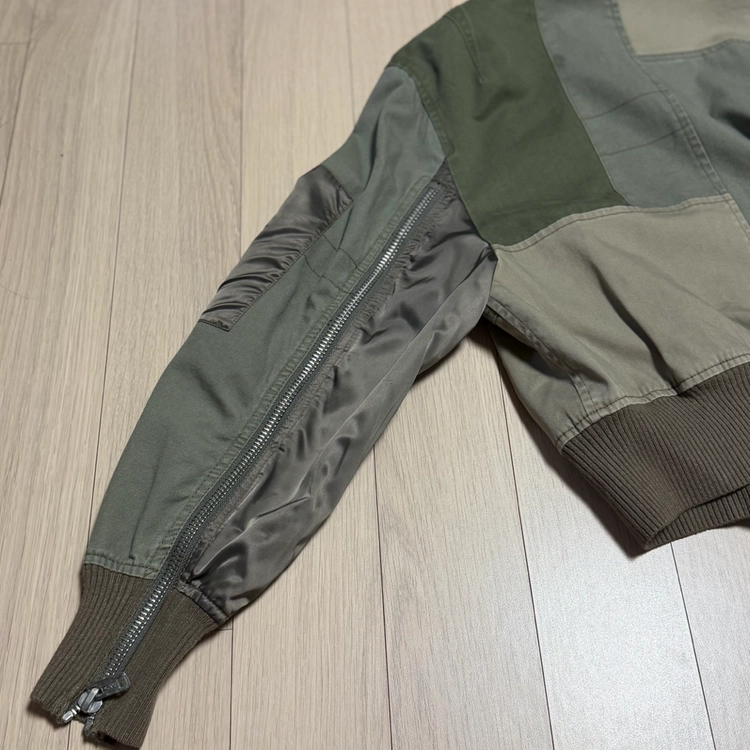 3.1 Phillip Lim <정가 90만원대> 패치워크 봄버 자켓 3.1 필립림 밀리터리 항공 점퍼 카키 국방색 이미지
