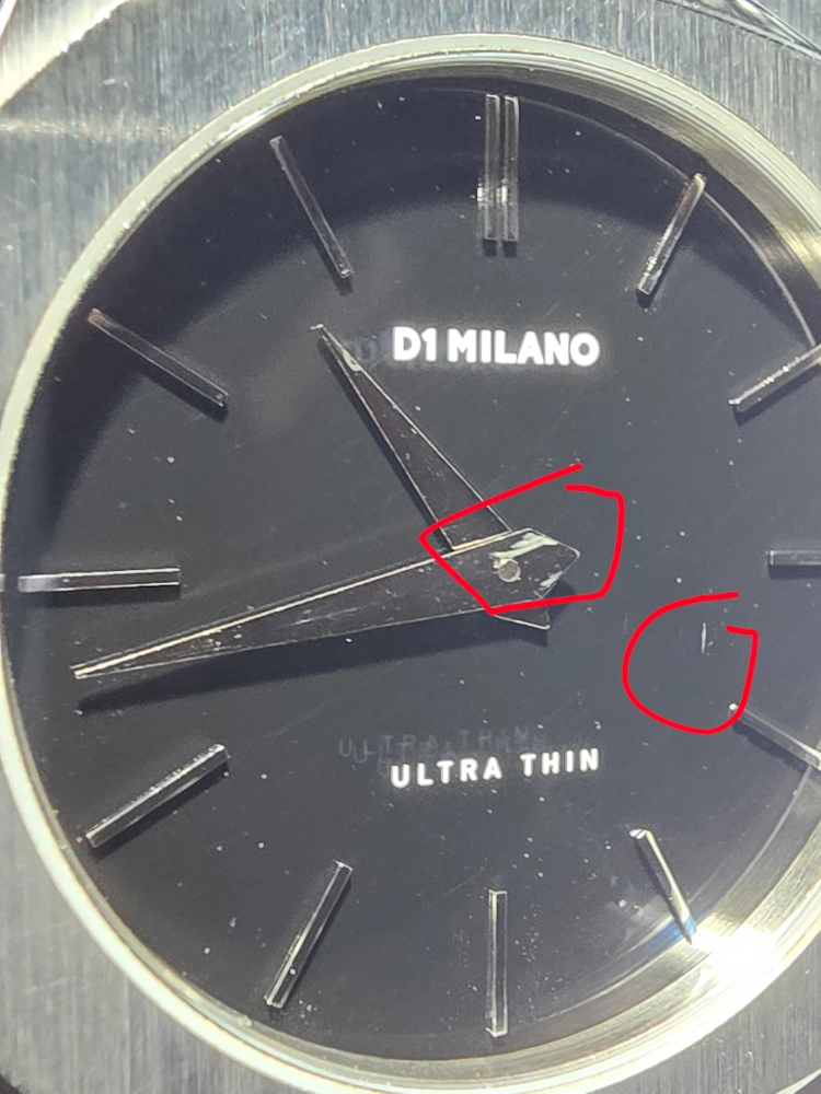 D1 밀라노 울트라씬 검판, 실버케이스 (두께6.5mm) 이미지