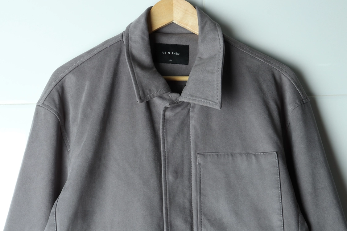 (L-XL) 어스앤뎀 집업 바람막이 점퍼자켓 스웨이드 이미지