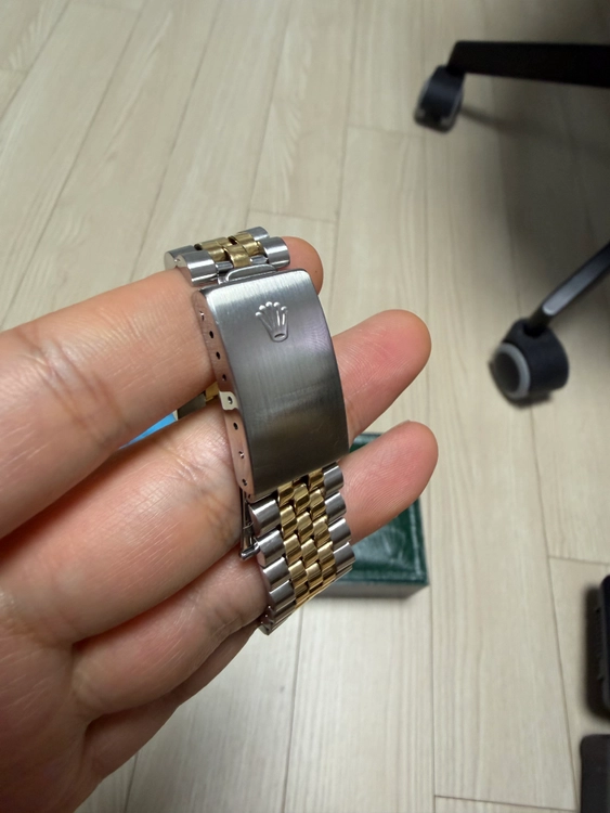 ROLEX 롤렉스 16233 오이스터퍼페츄얼 데이저스트 옐로골드 콤비 18K시계 36mm 샴페인 텐포인트 다이아몬드 이미지