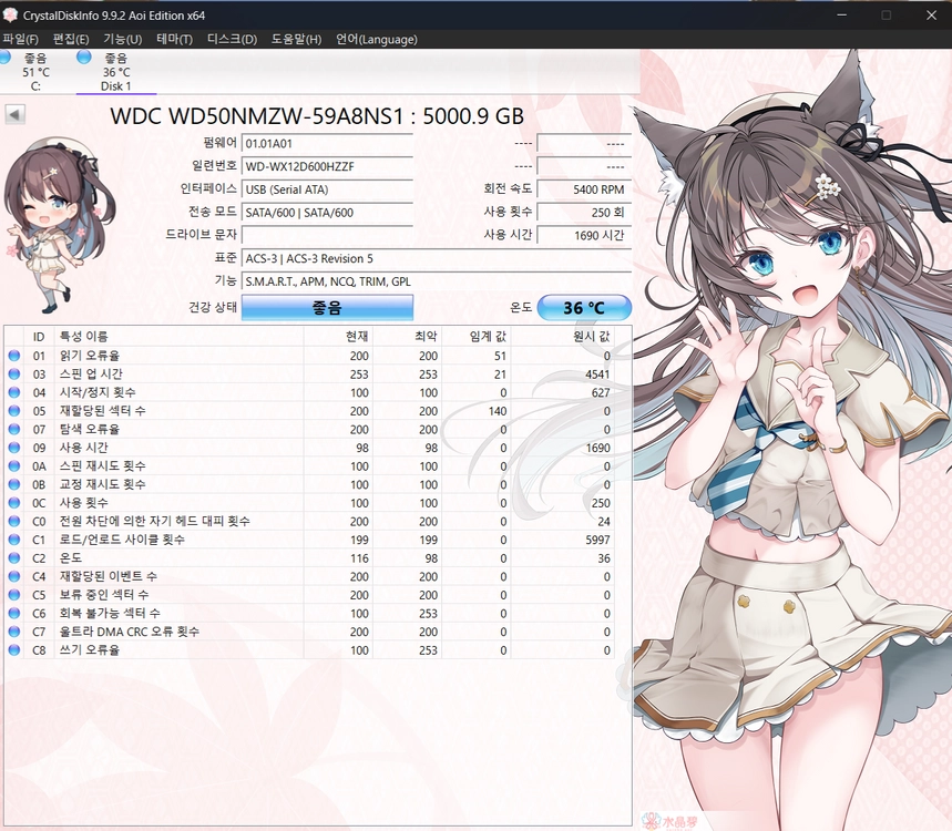 WD 외장 하드 P10 5TB 이미지
