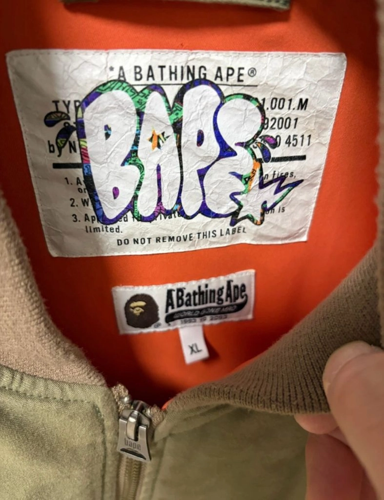 베이프 BATHING APE 봄버 마원 자켓 XL 이미지