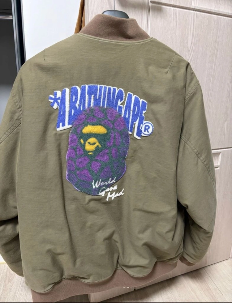 베이프 BATHING APE 봄버 마원 자켓 XL 이미지