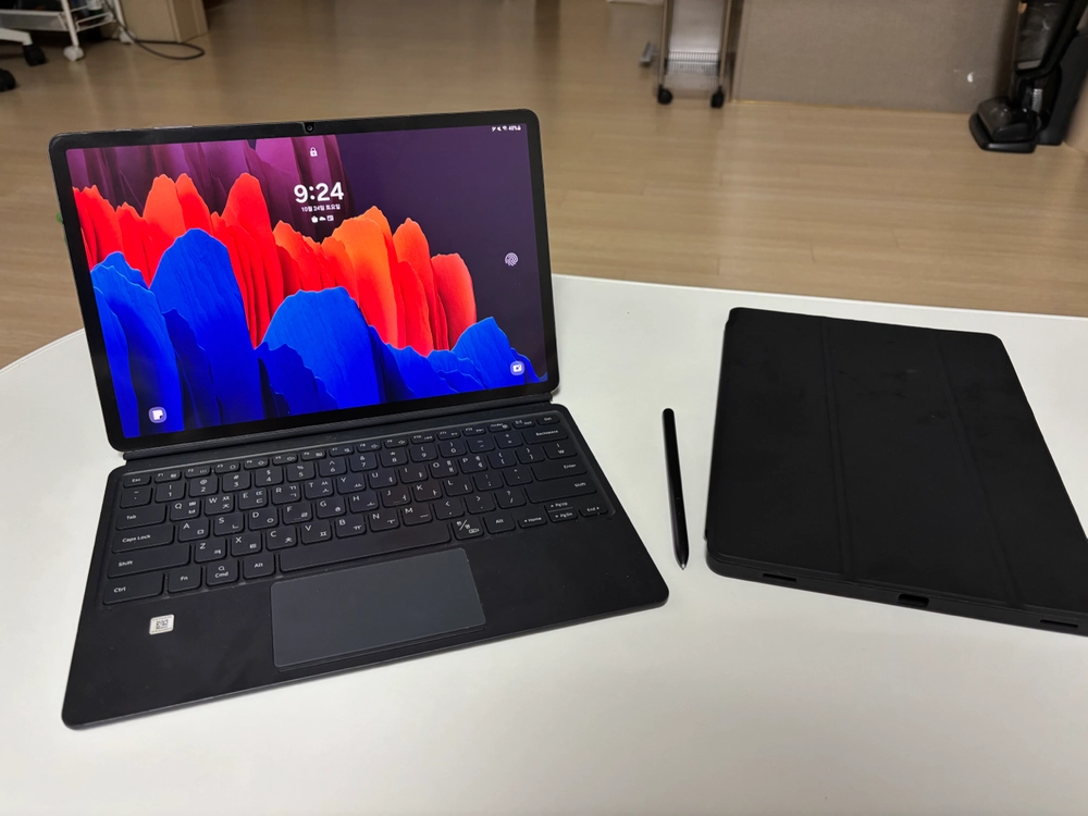 갤럭시탭 S7+ S7 플러스 256GB wifi 미스틱 네이비 + 삼성 정품 키보드케이스 이미지
