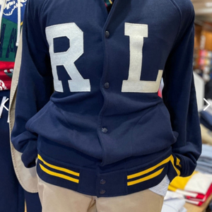 랄프로렌 폴로 RL 패치 스웨트 바시티 자켓(스타디움 점퍼) XL 이미지