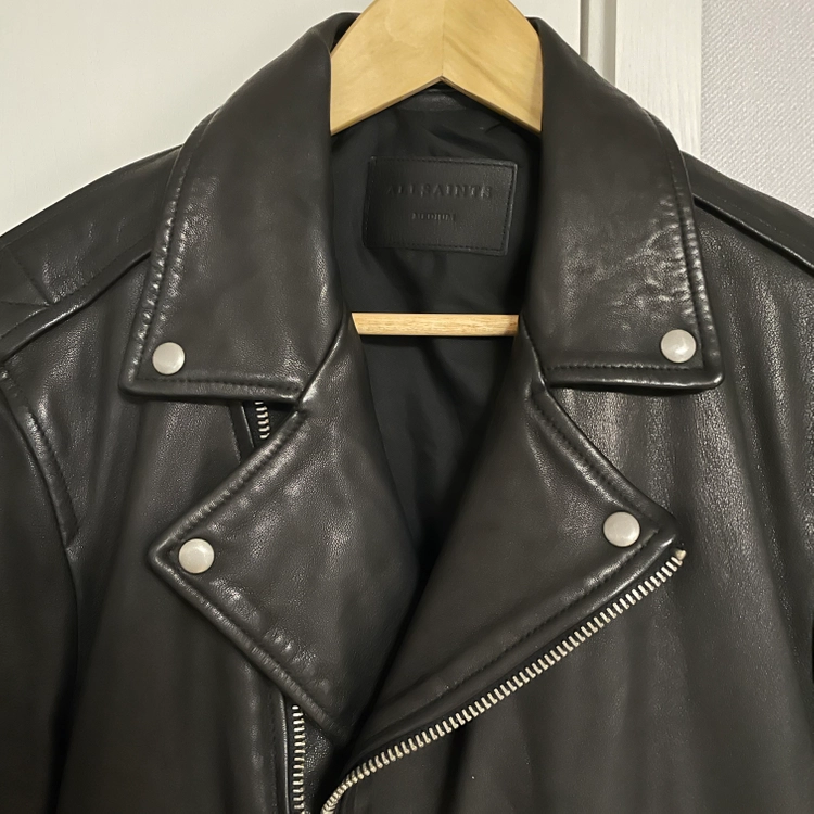 올세인츠 밀로 바이커 가죽 자켓 블랙 M 사이즈 마일로 레더 자켓 Allsaints Milo 마일로 이미지