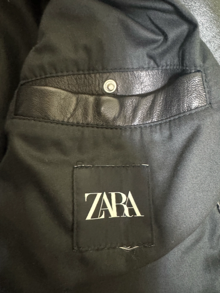 [L] ZARA 양가죽 더블 라이더 자켓 이미지