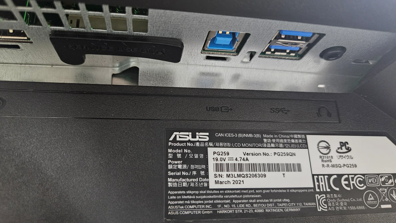 [풀박스] ASUS ROG SWIFT PG259QN (FHD / 360Hz / Fast IPS ) 게이밍 모니터 이미지