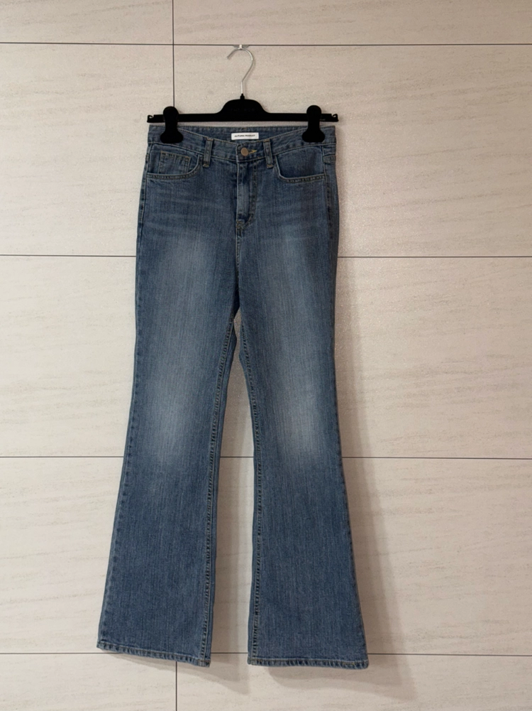 어텀프로덕트 (AUTUMN PRODUCT) 스판 부츠컷 데님 블루 M 이미지