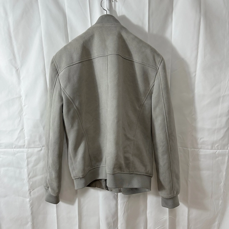 자라 ZARA 에코스웨이드 봄버자켓 블루종 집업 점퍼 지퍼포켓 그레이 L 이미지