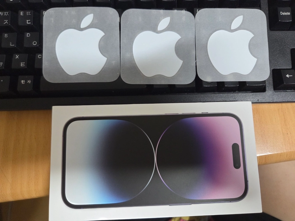 [3장 일괄] Apple 애플 로고 사과 스티커 아이폰 애플 사과 스티커 입니다. 이미지