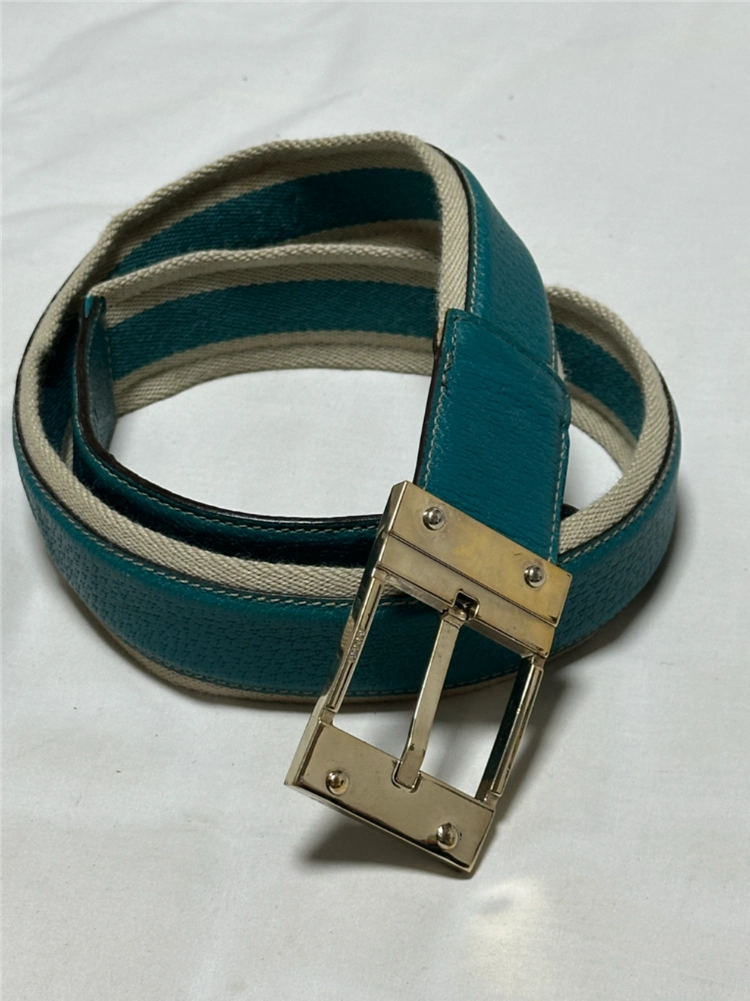 GUCCI 빈티지 웨빙 가죽 벨트 이미지