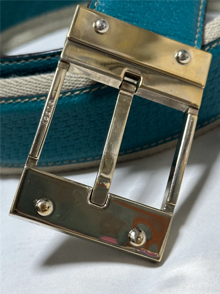 GUCCI 빈티지 웨빙 가죽 벨트 이미지