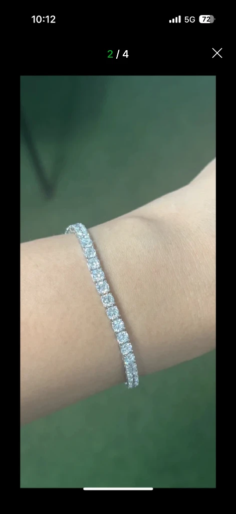 14K 랩다이아2부 17cm 화골 태니스팔찌 새상품 이미지