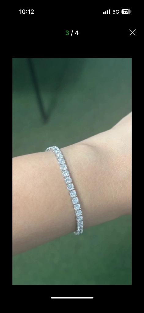 14K 랩다이아2부 17cm 화골 태니스팔찌 새상품 이미지