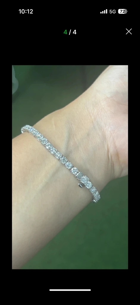 14K 랩다이아2부 17cm 화골 태니스팔찌 새상품 이미지