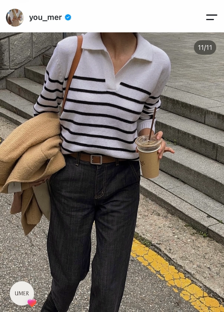 유메르 umer 아브 카라 니트 (베이지) 이미지