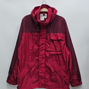 엘엘빈(L.L.Bean) 아카이브 빈티지 투톤 후드 바람막이 자켓 / 남 L (추천 105~110) 레드 버건디 이미지