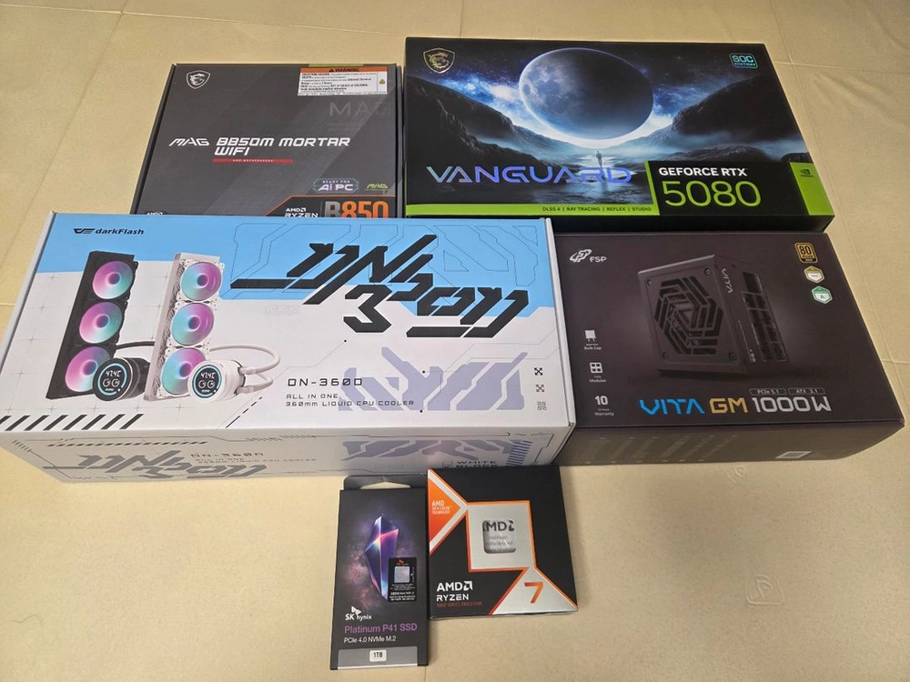 9800x3d, b850m wifi, P41 1tb, rtx 5080 뱅가드 초고사양 본체 이미지