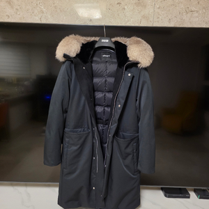 알레그리 블랙 검정 롱패딩 자켓 점퍼 솔리드 우영미 이미지