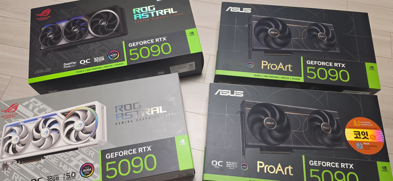 아수스 RTX5090화이트 블랙 아스트랄 프로아트 판매합니다. 이미지
