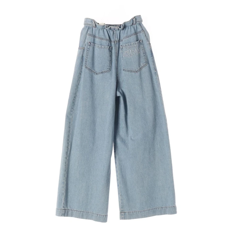 마인 MINE 23SS 밴딩 와이드핏 연청 데님 팬츠 이미지