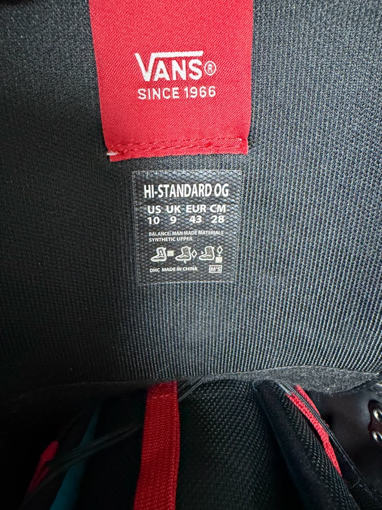 반스 HI-STANDARD OG 스노우보드 부츠 블랙 280mm 이미지