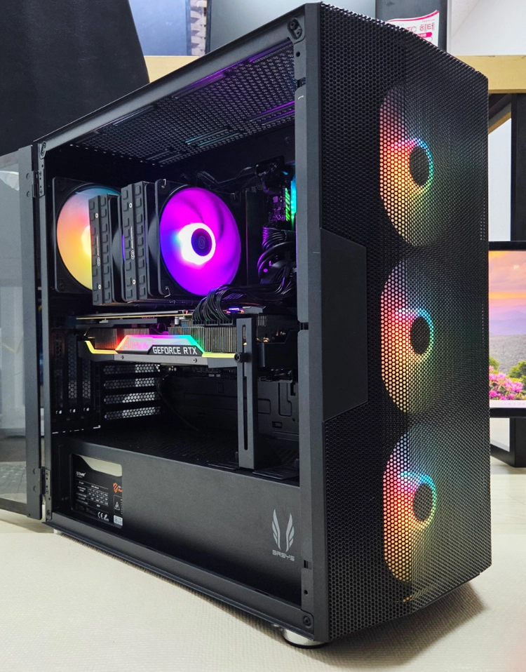 (인텔i7 13700KF/RTX3080/램 32G/m.2 500G)게이밍/작업 멀티 고사양 컴퓨터본체 이미지